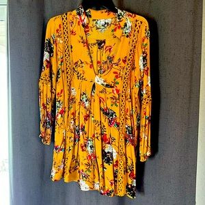 Boho floral maxi dress / beach cover